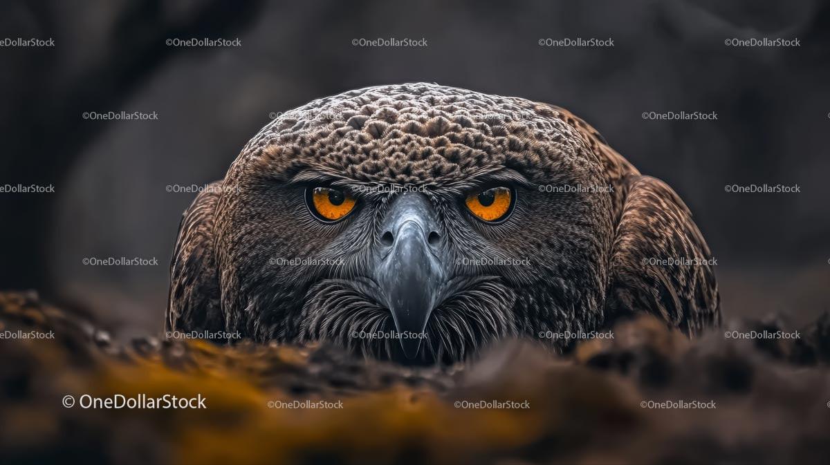 Intense Gaze of a Majestic Eagle in the Wild