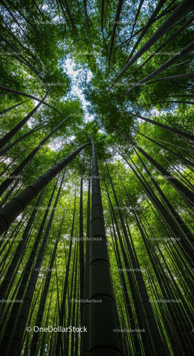Lush Green Bamboo Forest Canopy