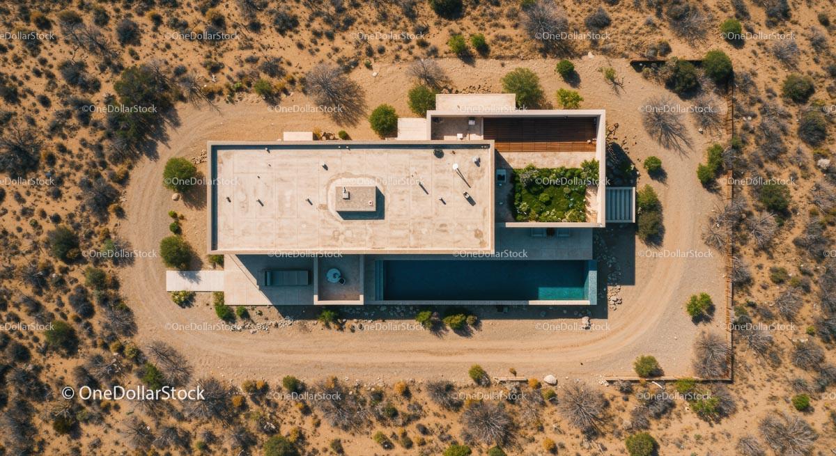 Modern Desert Home with Rooftop Garden and Pool