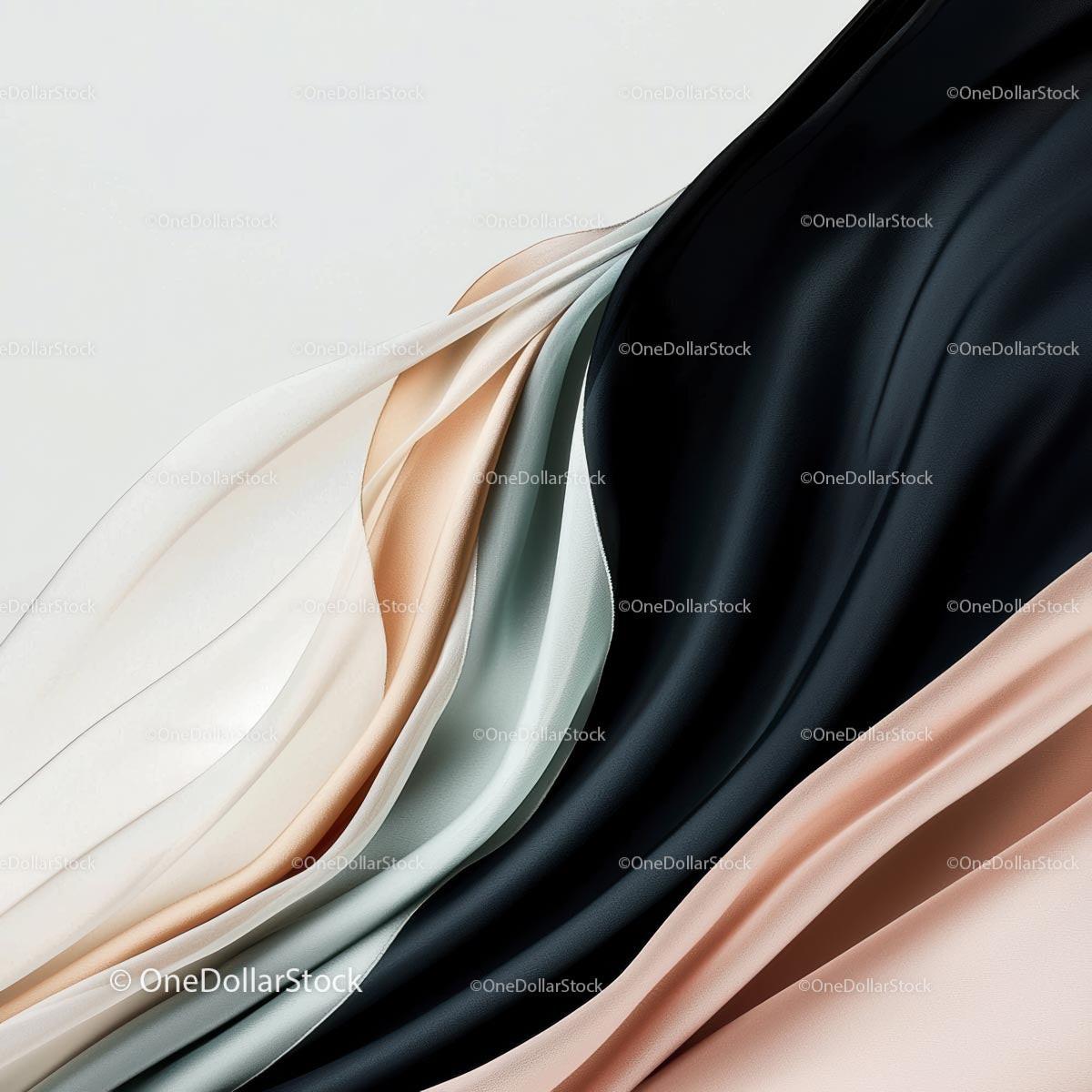 Elegant Silk Waves in Neutral Tones