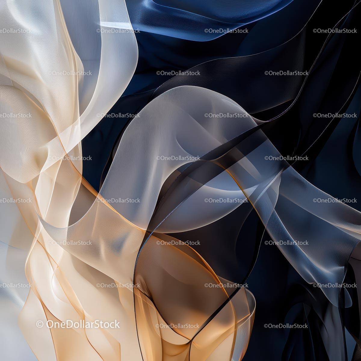 Abstract Flowing Fabric with Elegant Curves