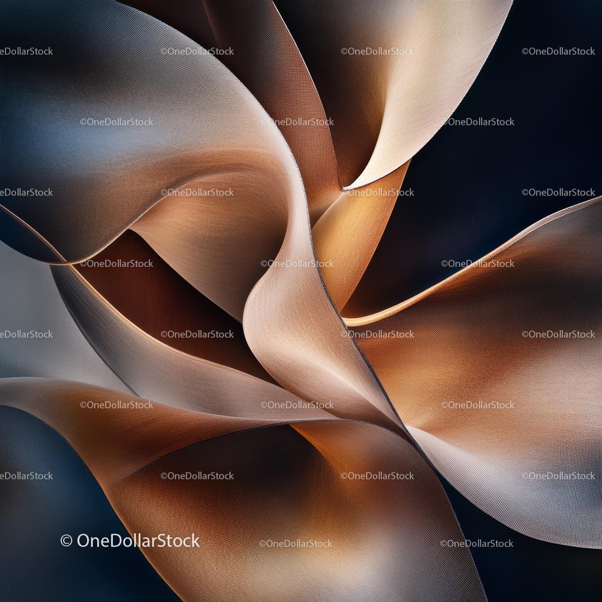 Elegant Abstract Design with Flowing Fabric Curves