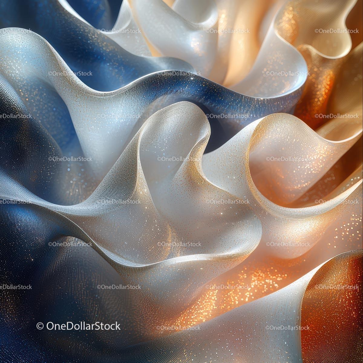 Elegant Abstract Fabric with Shimmering Waves
