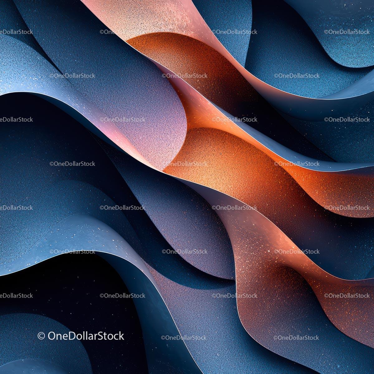 Abstract Flowing Waves with Vibrant Textures