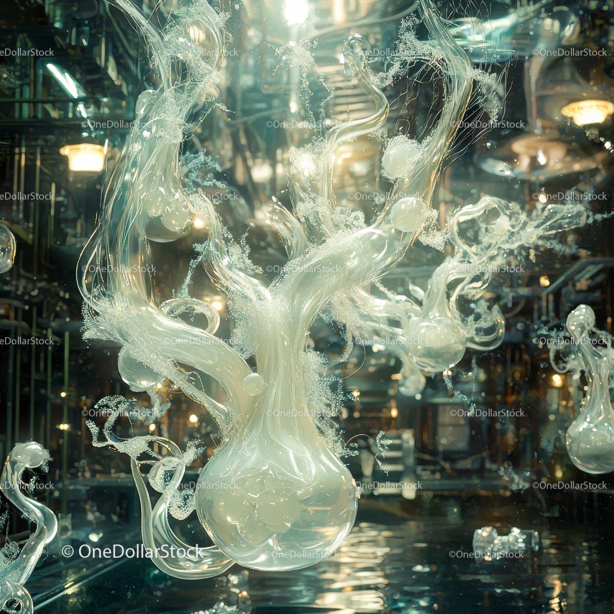 Mesmerizing Abstract Glass and Fluid Dynamics