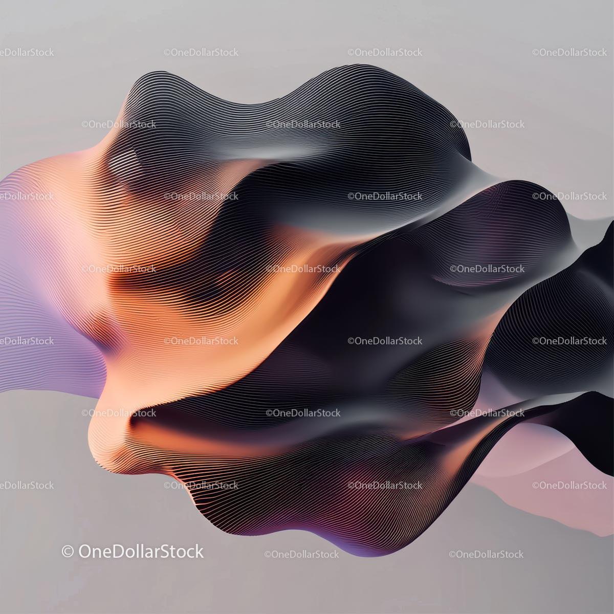 Abstract Fluid Design with Smooth Curves and Gradients