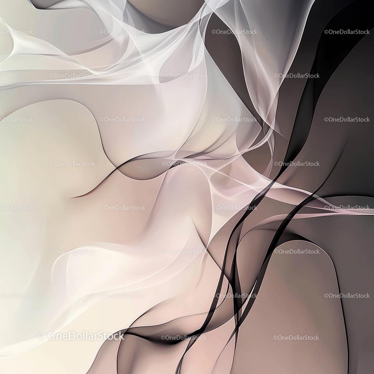 Abstract Fluid Wave Pattern with Soft Curves