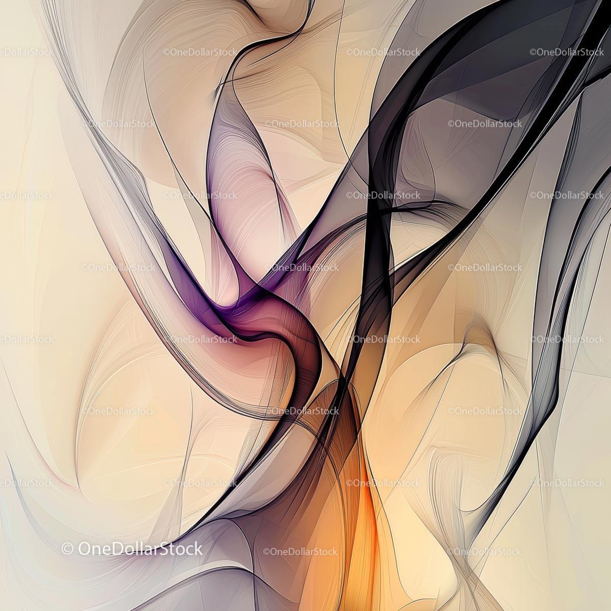 Elegant Abstract Waves in Vibrant Color