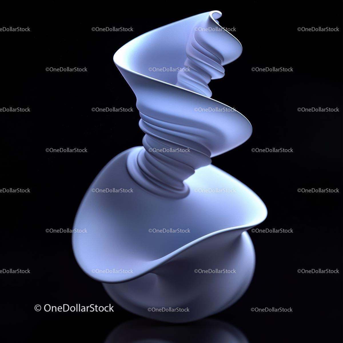 Abstract Fluid Sculpture with Dynamic Shape and Flow