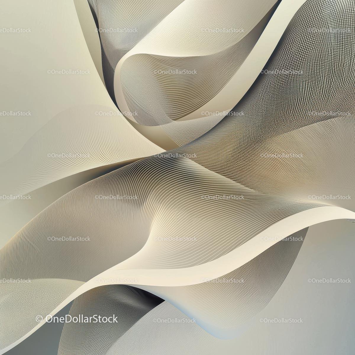 Elegant Abstract Waves with Beige and Smooth Lines