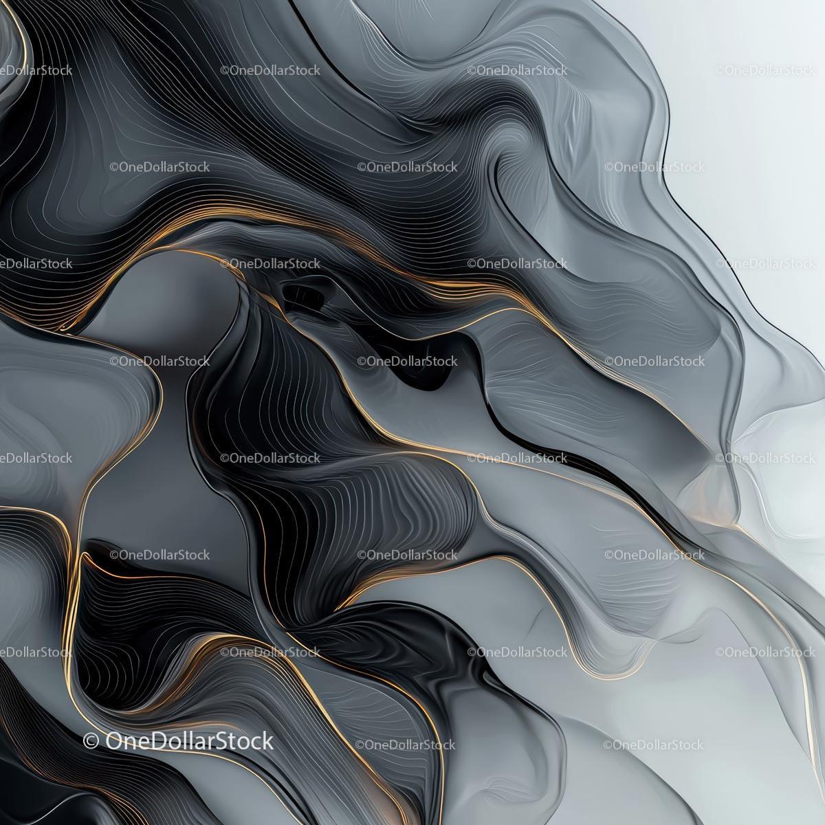 Elegant Flowing Abstract Art with Fluid Lines
