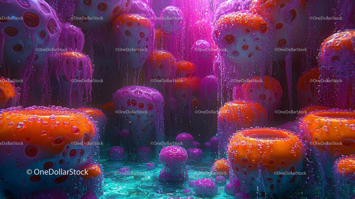 Mystical Fantasy World with Alien Flora