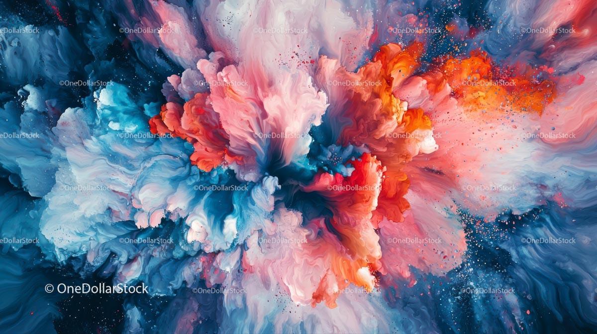 Vibrant Color Explosion in Abstract Art