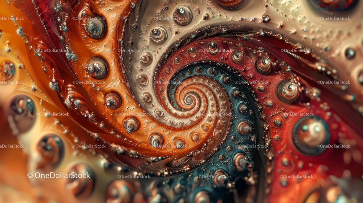 Colorful Spiral Fractal with Intricate Details