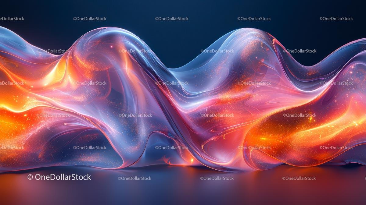 Vibrant Abstract Waves with Luminous Colors