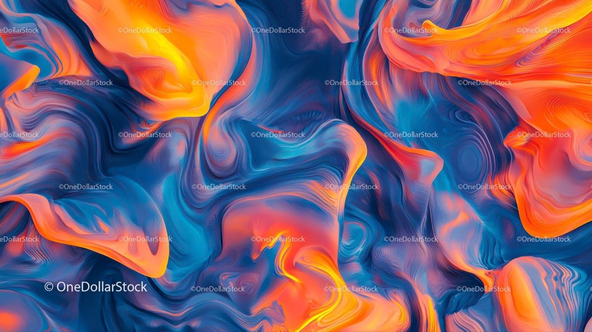 Vibrant Abstract Fluid Art with Swirling Patterns