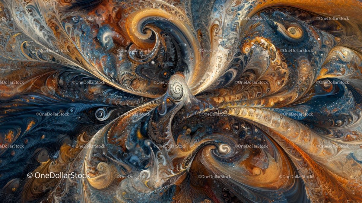 Vibrant Swirling Patterns in Psychedelic Abstract Art