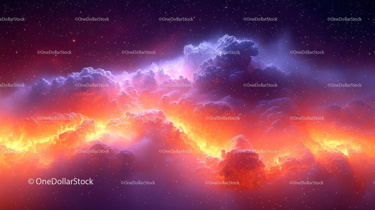 Majestic Sunset Clouds with Vibrant Colors