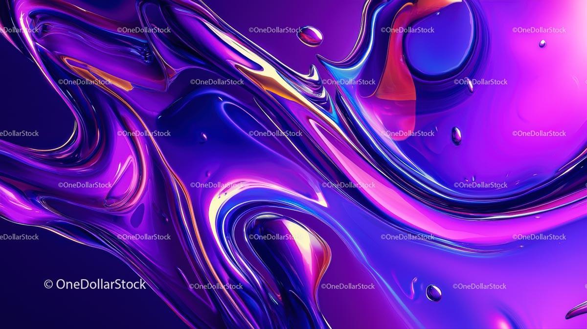 Vibrant Abstract Fluid Art with Dynamic Liquid Shapes