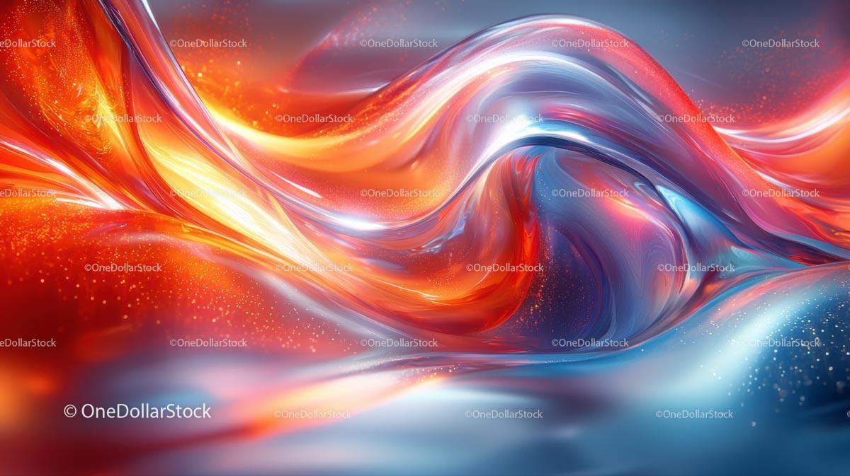 Vibrant Abstract Fluid Art with Dynamic Waves