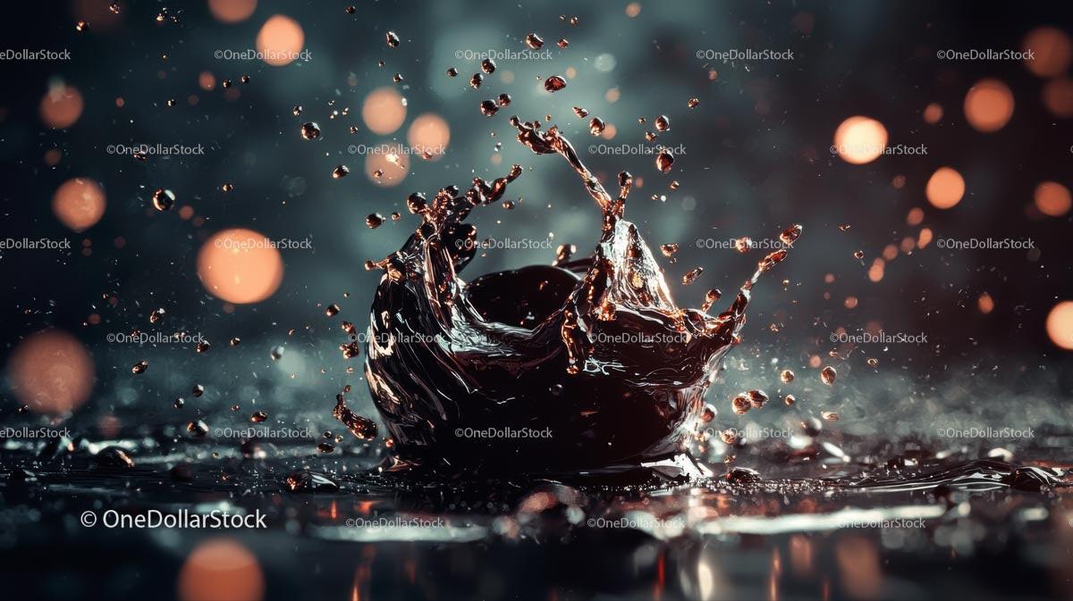 Dynamic Water Splash with Artistic Fluid Motion