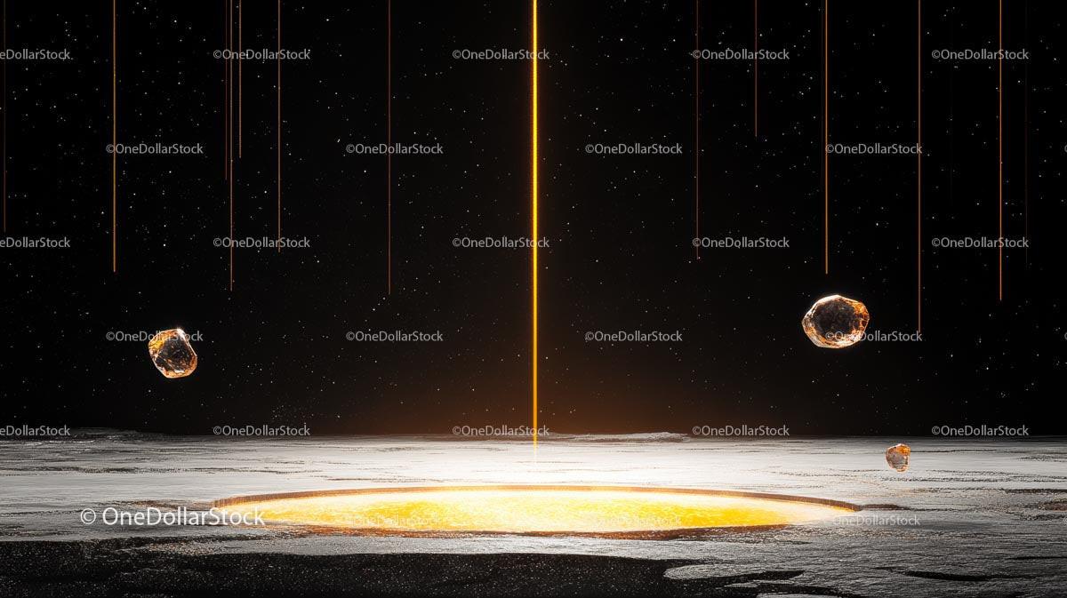Ethereal Cosmic Scene with Glowing Light