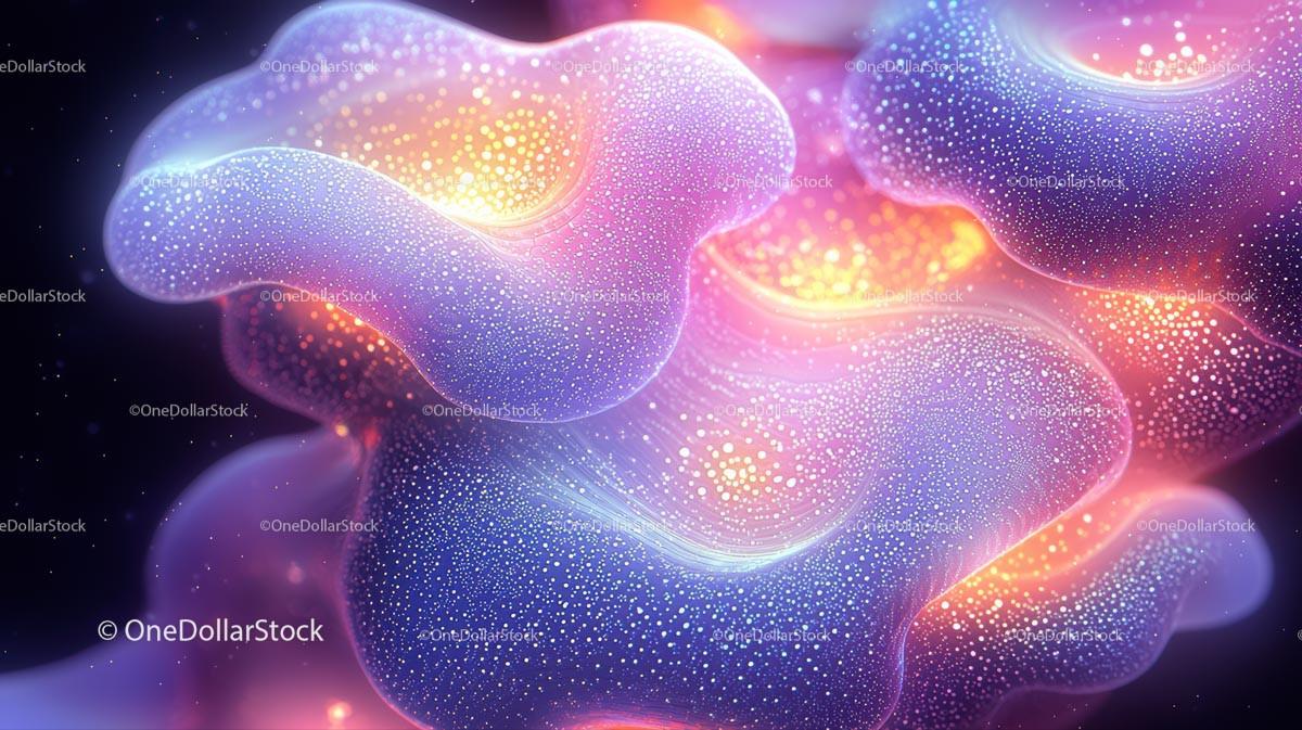 Ethereal Abstract Fluid with Luminescent Glow
