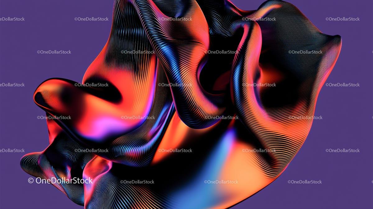 Vibrant Abstract Fluid Shapes in Dynamic Colors