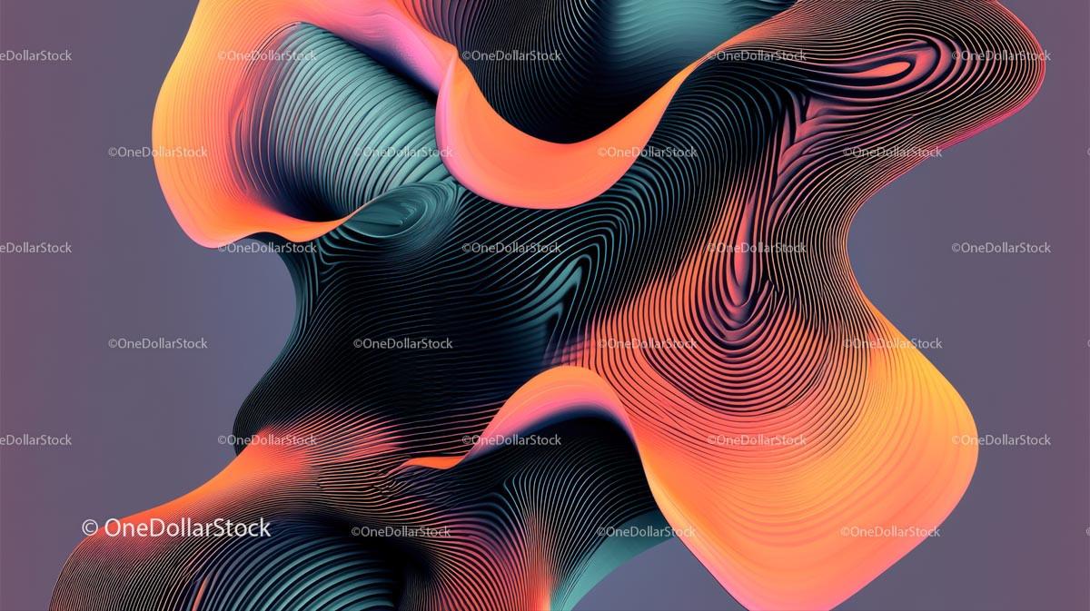 Vibrant Abstract Flow with Colorful Dynamic Curves