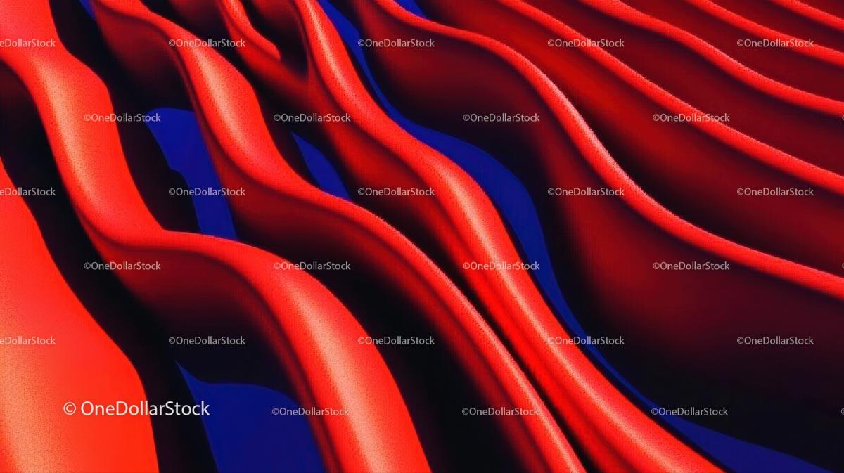 Abstract Red and Blue Wavy Texture with Vibrant Contrast
