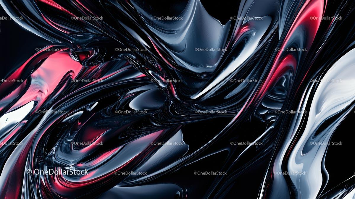 Dynamic Abstract with Liquid Metal and Fluid Motion