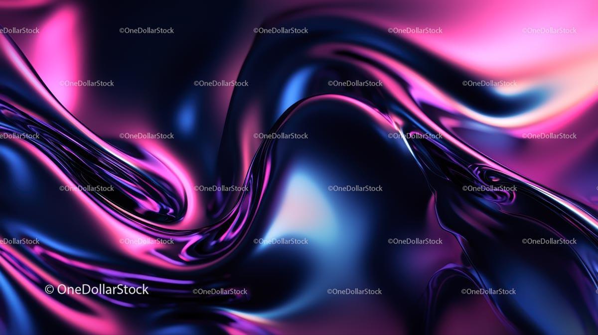 Vibrant Abstract Fluid Design with Dynamic Waves