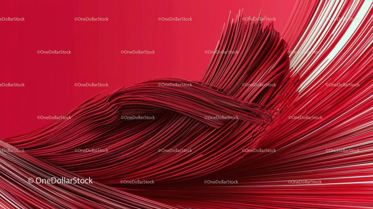 Dynamic Red Paint Strokes Creating Vivid Abstract Art