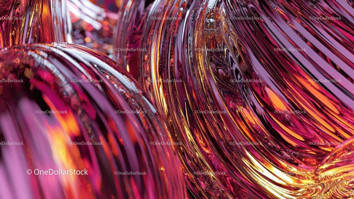 Vibrant Pink and Orange Glass Reflection