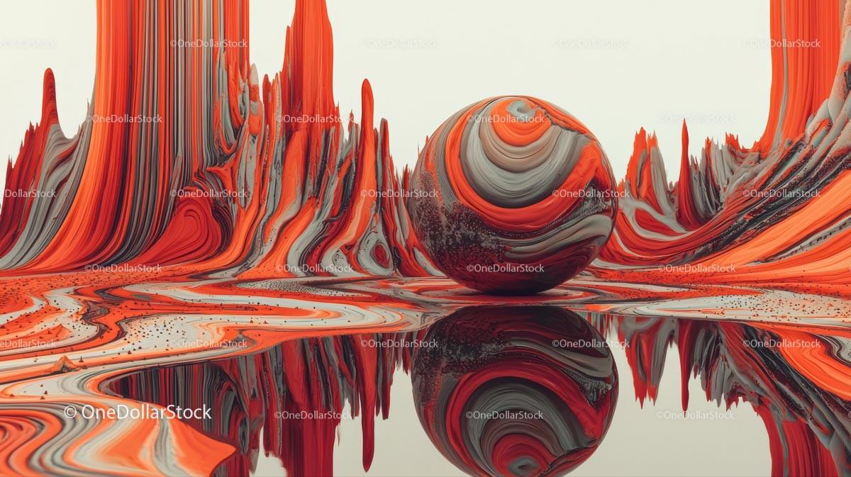 Surreal Abstract Landscape with Vibrant Colors