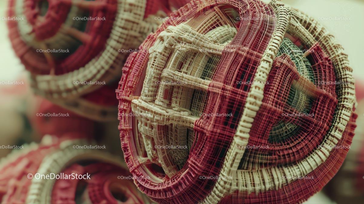Intricate Woven Spheres with Geometric Patterns