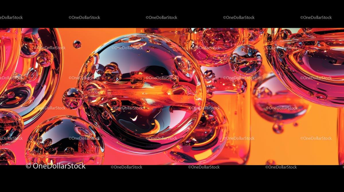 Vibrant Glass Spheres with Reflective Light Play
