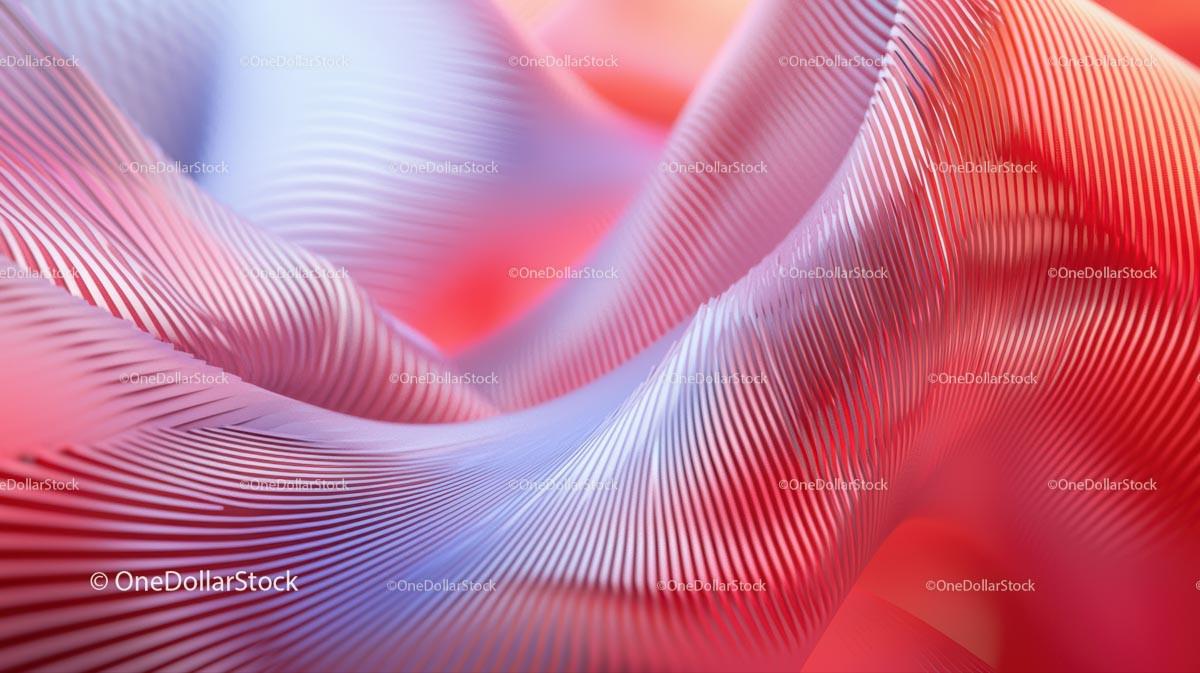Abstract Red and Blue Wavy Pattern with Flowing Lines