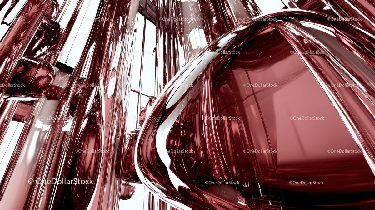Futuristic Abstract Glass and Metal Structure