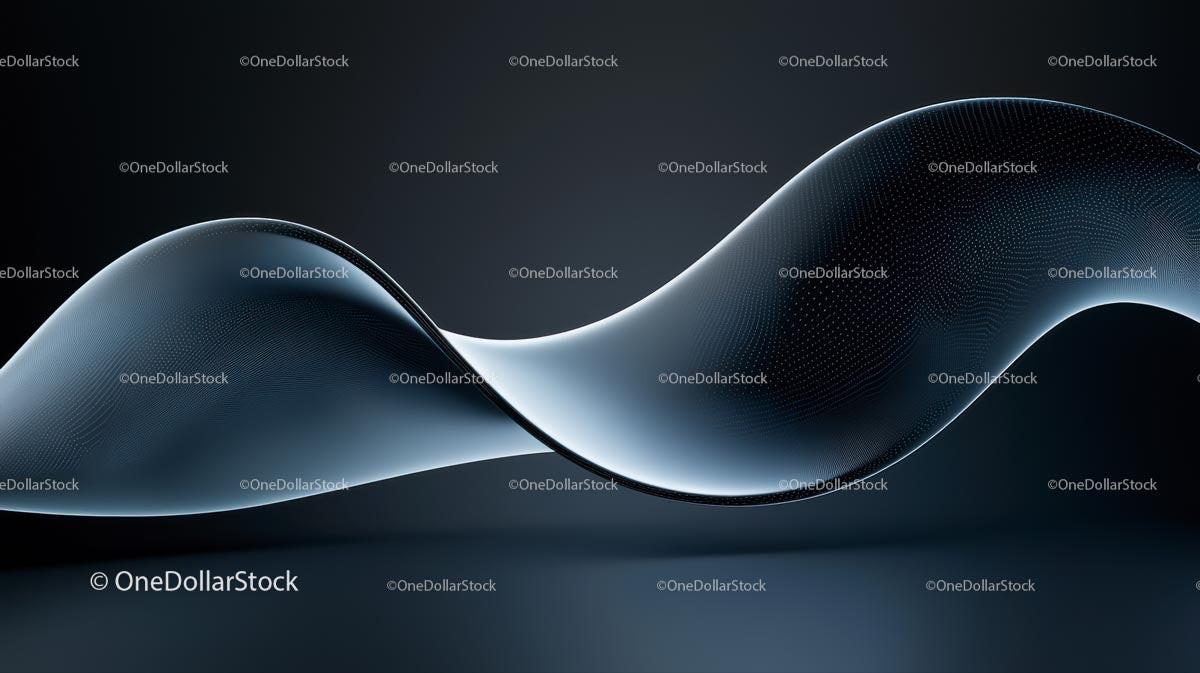 Futuristic Abstract Wave in Minimalist Design