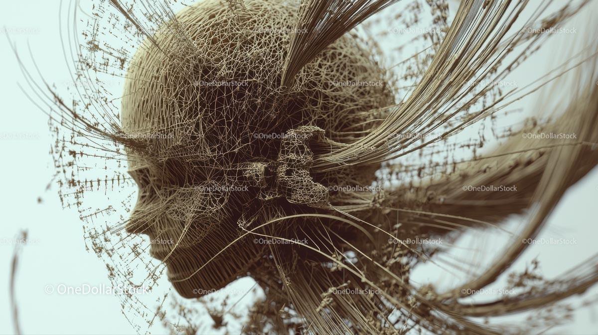 Intricate Woven Sculpture with Organic Textures