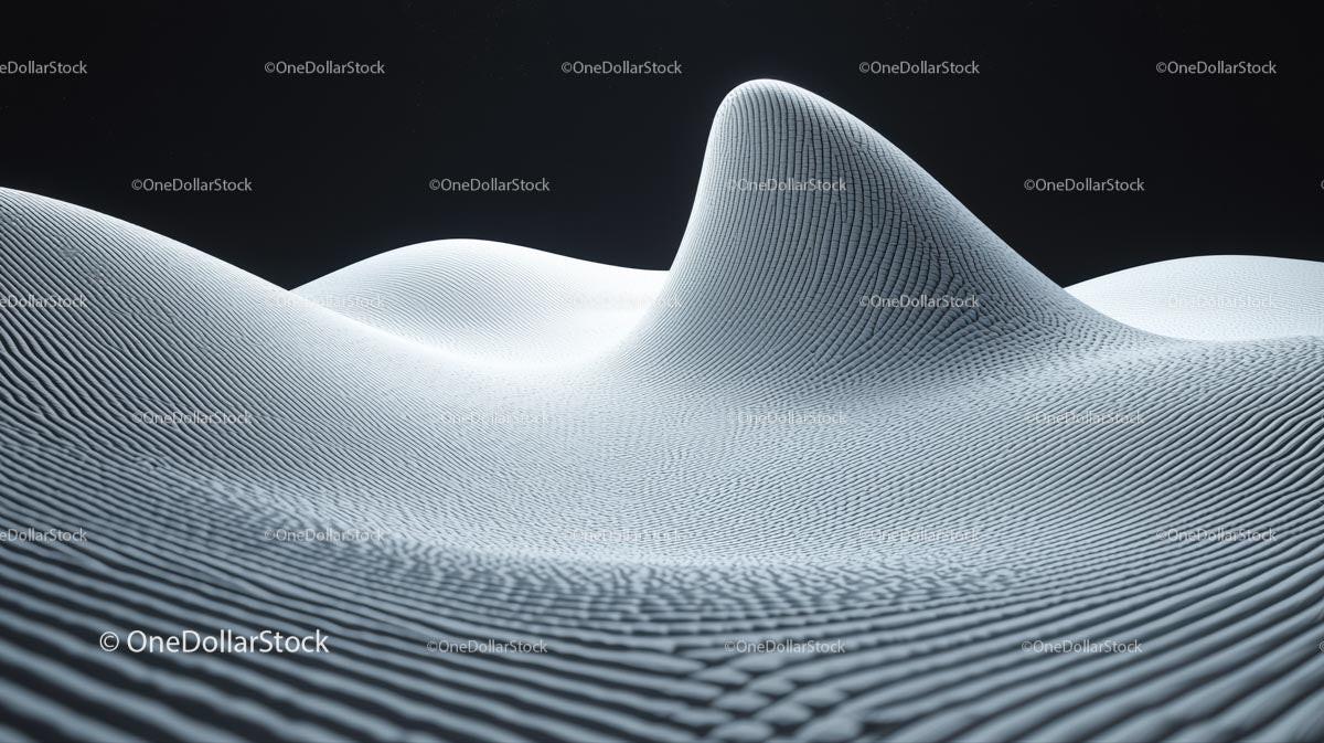 Futuristic Abstract Landscape with Wave Patterns
