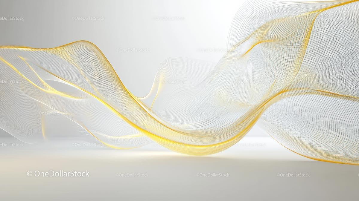 Elegant Abstract Design with Flowing Gold Lines