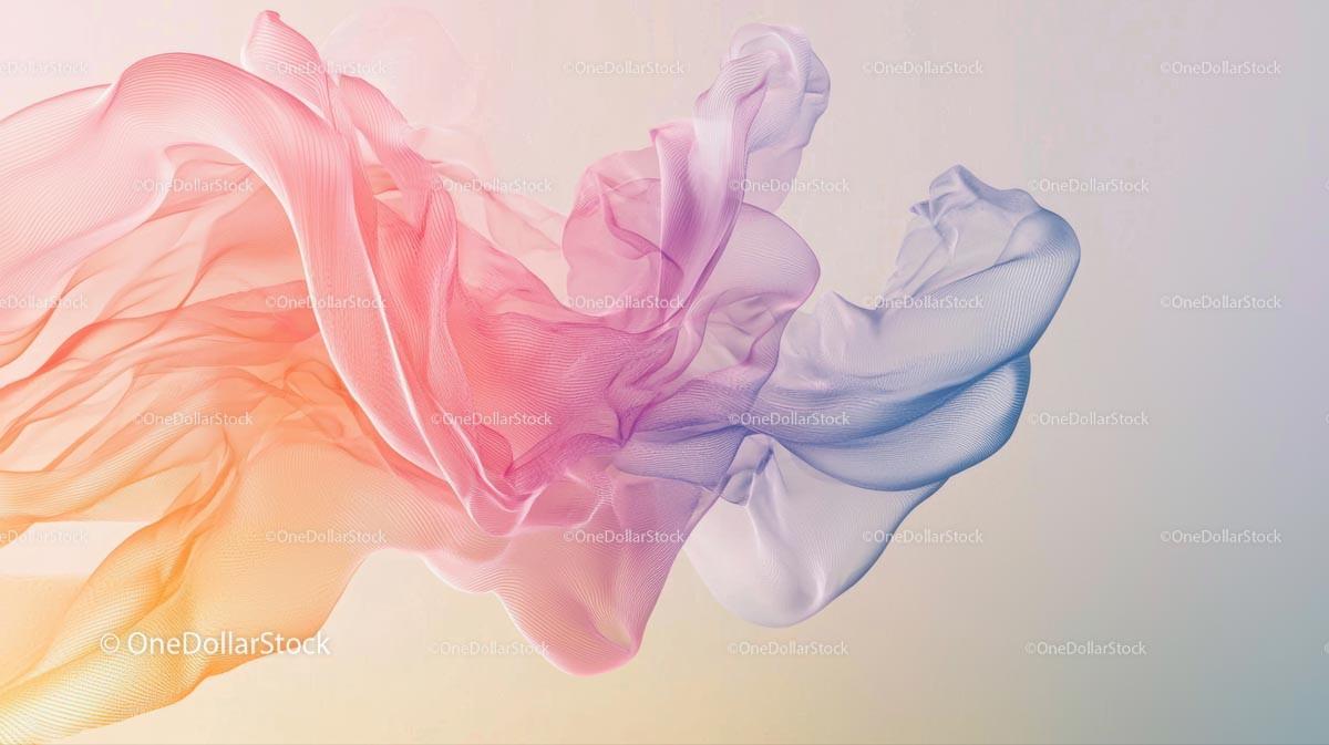 Ethereal Flowing Fabric in Soft Pink and Purple Hues