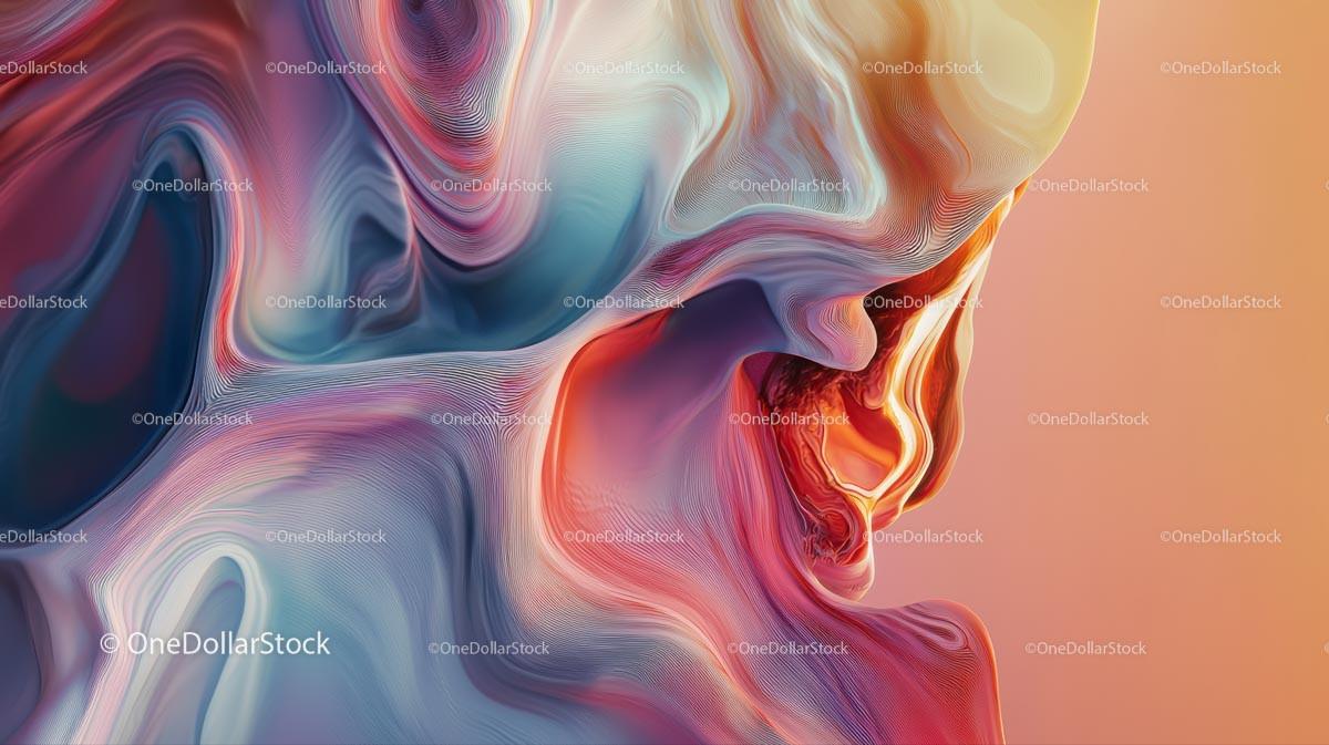 Vibrant Abstract Fluid Art with Colorful Waves