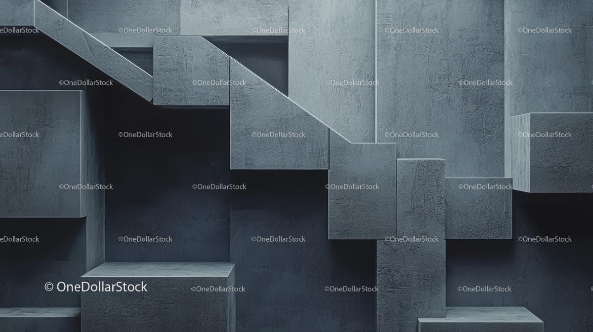 Modern Geometric Concrete Wall Design