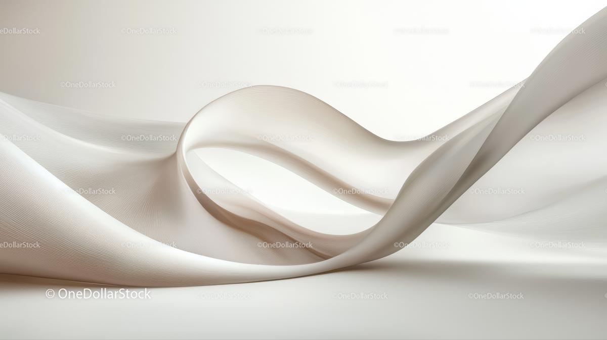 Elegant Flowing Fabric with Soft Curves and Minimalist Design