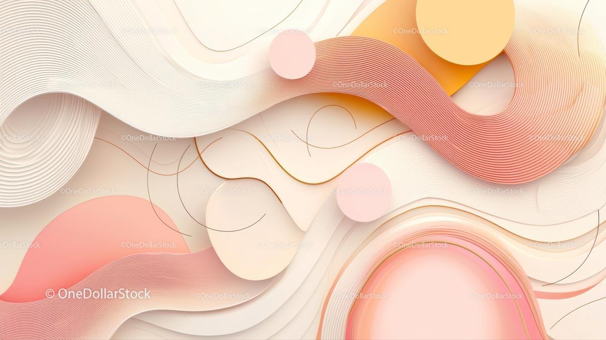 Fluid Abstract Design with Pastel Waves