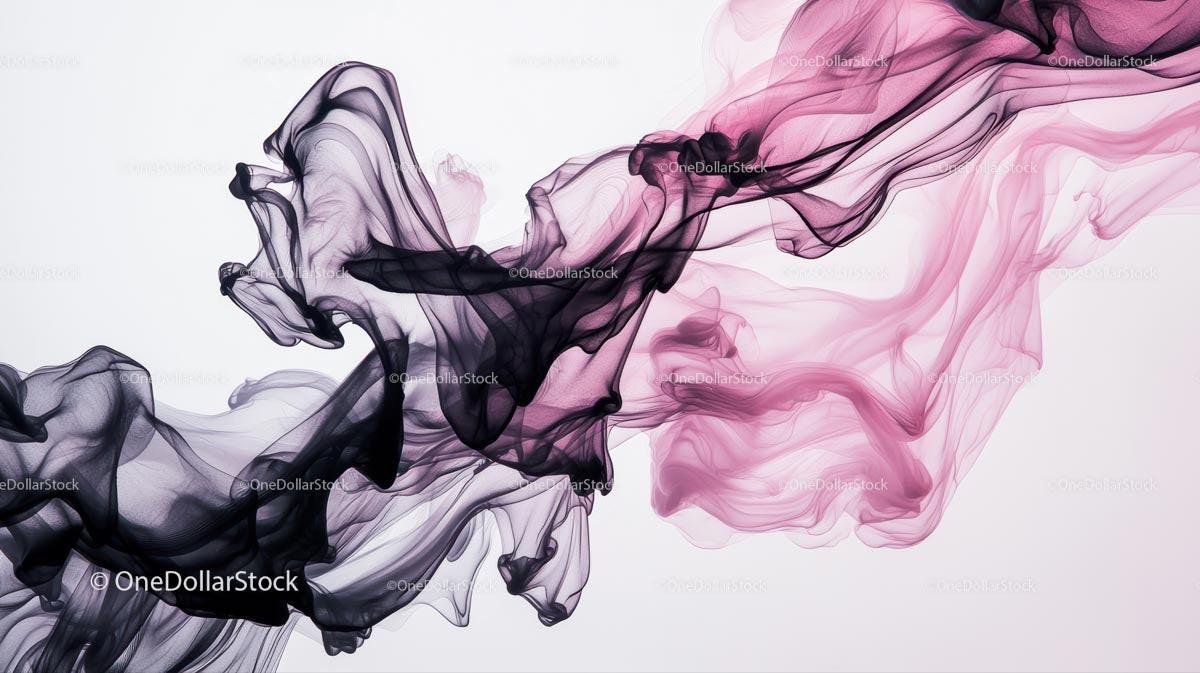 Elegant Swirling Ink in Pink and Black