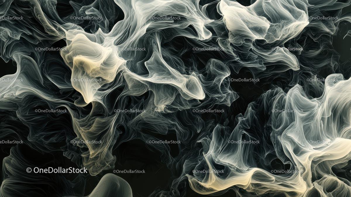 Ethereal Smoke Swirls on a Dark Background